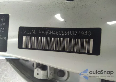 2009 Hyundai Accent Gls z USA, uszkodzony, nr VIN KMHCN46C99U371943